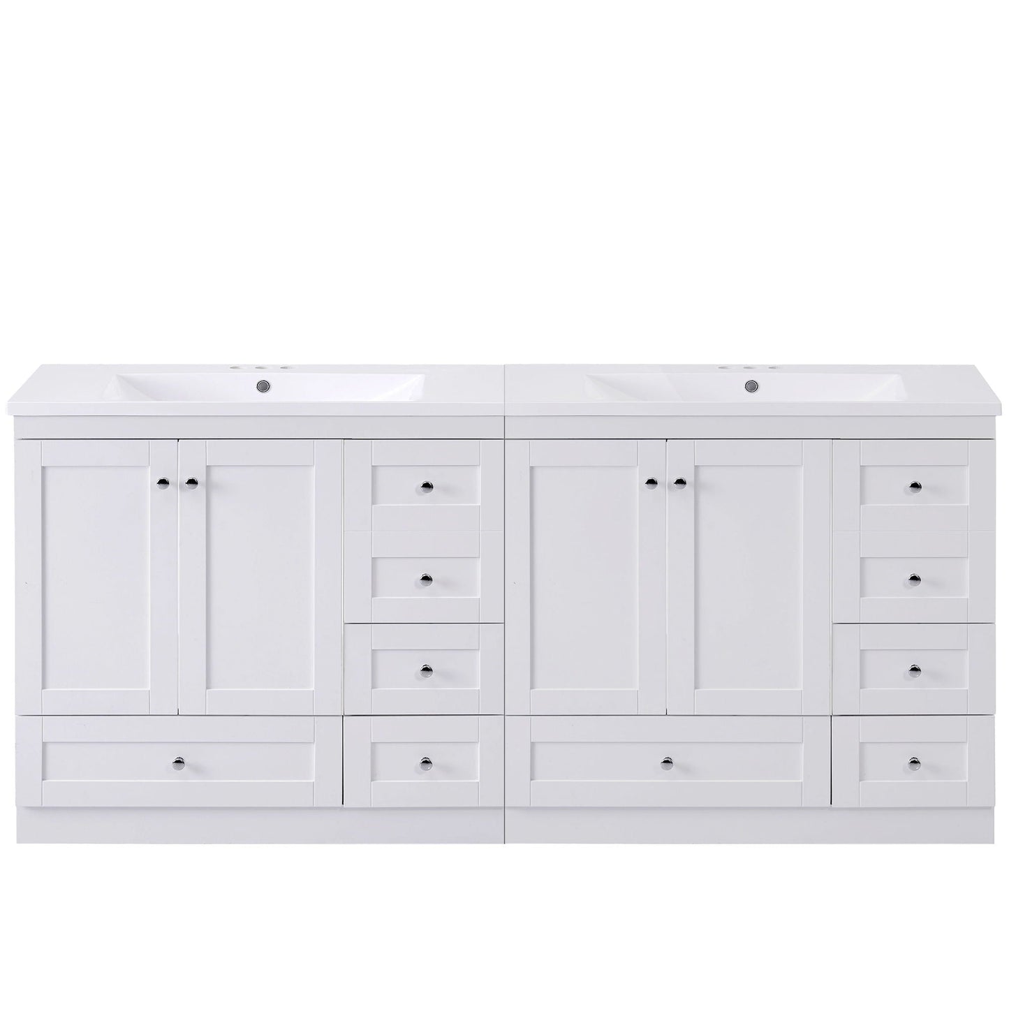 Shaker Free Standing Bathroom Vanity Cabinet & Sink, Soft Close Drawers, Soft Close Doors