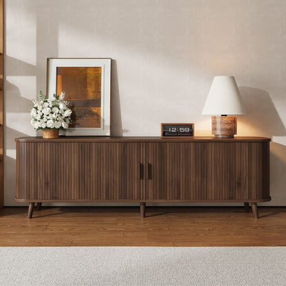 70" TV Stand, Media Center With Ample Storage - Dark Brown