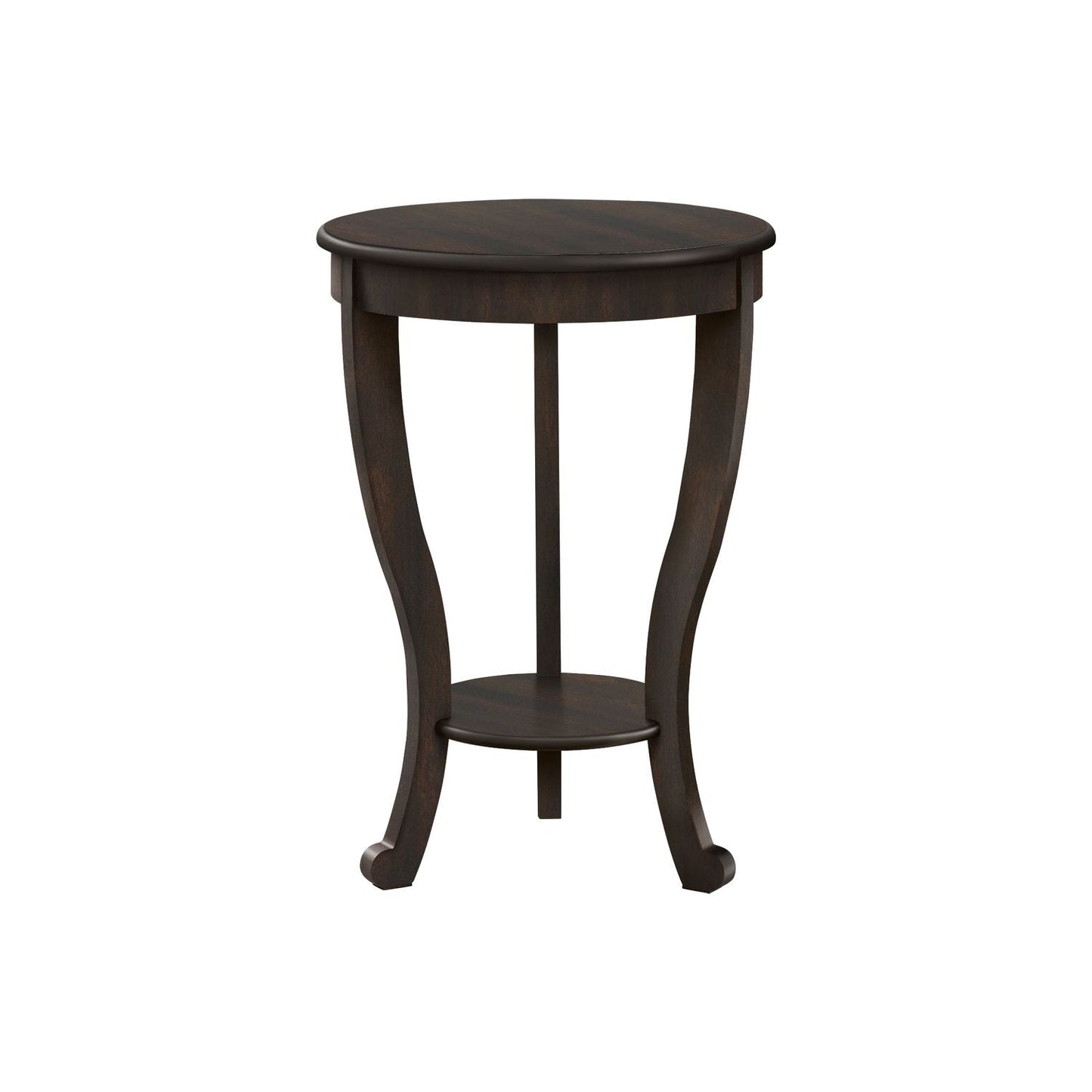 Accent End Table, 2 Tier, Traditional - Walnut