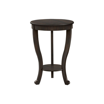 Accent End Table, 2 Tier, Traditional - Walnut