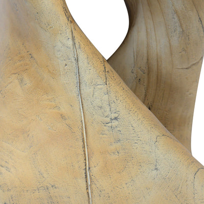 MGO Twisted Side Table | Wood-Look Texture, Indoor & Outdoor, No Assembly
