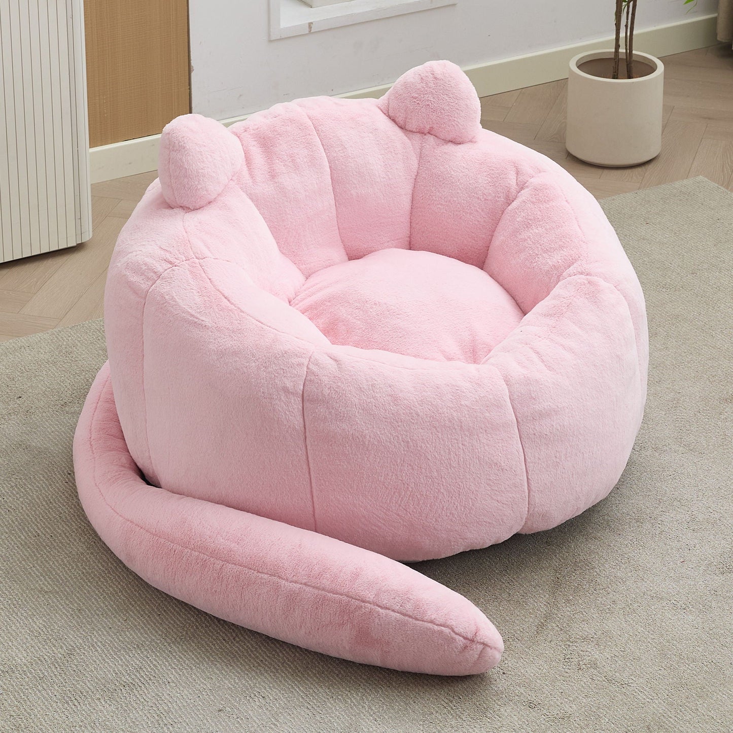 Cat Shaped Bean Bag Sofa With Long Tail