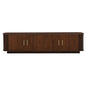 70" TV Stand With Ample Storage, Refined Curved Corners - Dark Brown