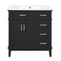 Modern Bathroom Vanity With Sink, Storage Cabinet, Soft Close Doors, Deep & Standard Drawers