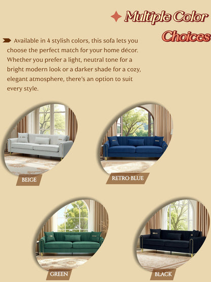 FX-P11-GR 3 Seater Contemporary Upholstered Sofa