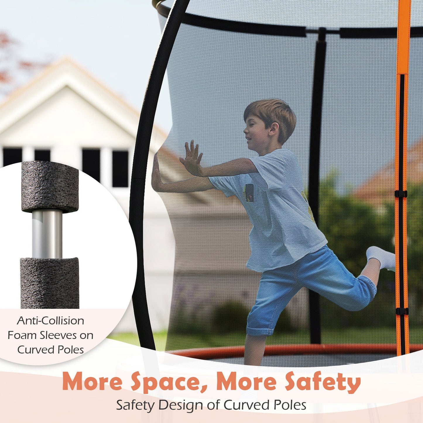8FT Outdoor Heavy-Duty Recreational Trampoline