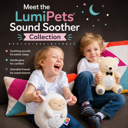 Lumipets Bear with Sound  Nursery Night Light & Sound Soother for Babies