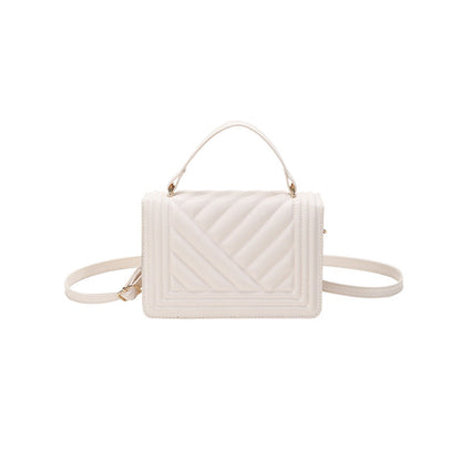 Dazzling Bags For Women Chain Crossbody Bags In Pu Leather Female Fashionable Shoulder Bag Ladies Handbags  Simple Messenger Bag Casual Indentation Western Style Portable Women