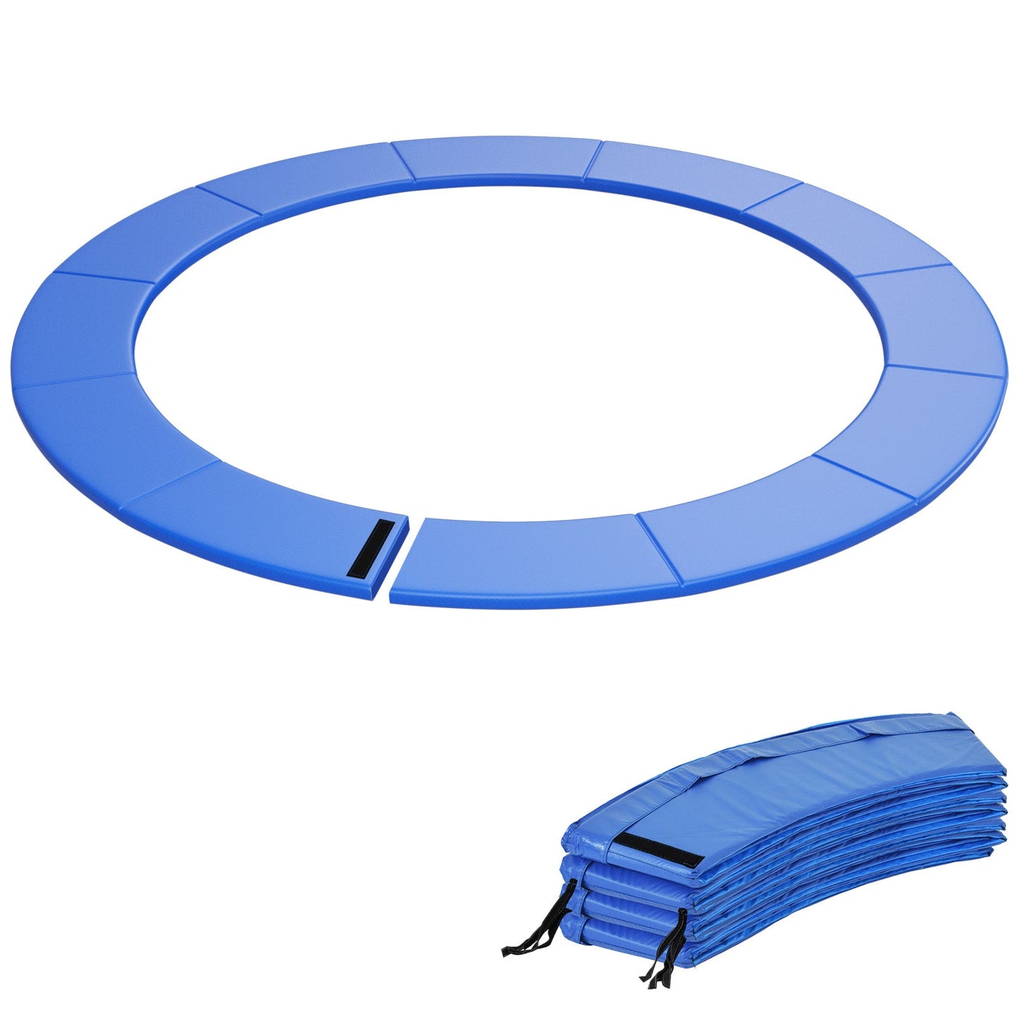 8-16 FT Trampoline Pad Replacement Safety Pad with Fixing Straps (Blue)