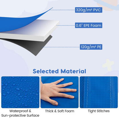 8-16 FT Trampoline Pad Replacement Safety Pad with Fixing Straps (Multicolor)