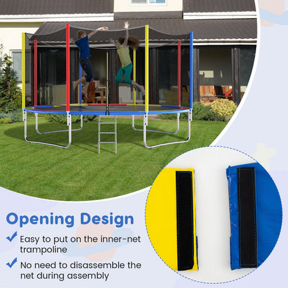 8-16 FT Trampoline Pad Replacement Safety Pad with Fixing Straps (Multicolor)