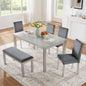 6 Piece Wooden Dining Table Set