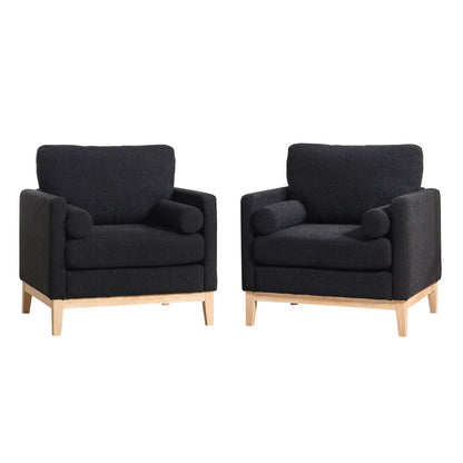 35.4" Wide Modern Farmhouse Performance Accent Chair