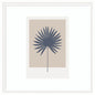 Muted Tan and Blue Colorblock Botanical Palm by The Creative Bunch Studio Framed Wall Art Print
