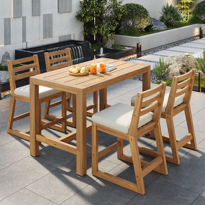 Patio Bar Set With Ergonomic Chairs