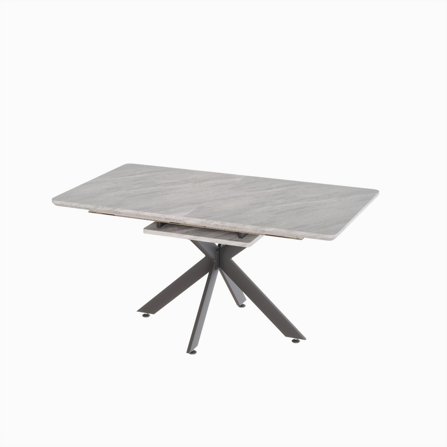 Modern Mid-Century Dining Table Set With Extendable Design