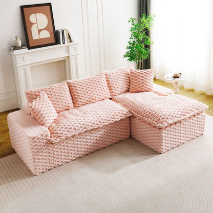Modular Sofa, Convertible Twin Seat With Chaise Lounge