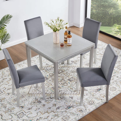 5 Piece Wooden Dining Table Set