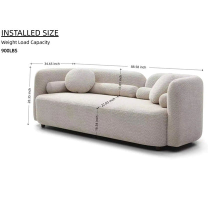 Luxury Modern Couch, 3 Seater Sofa For Living Room