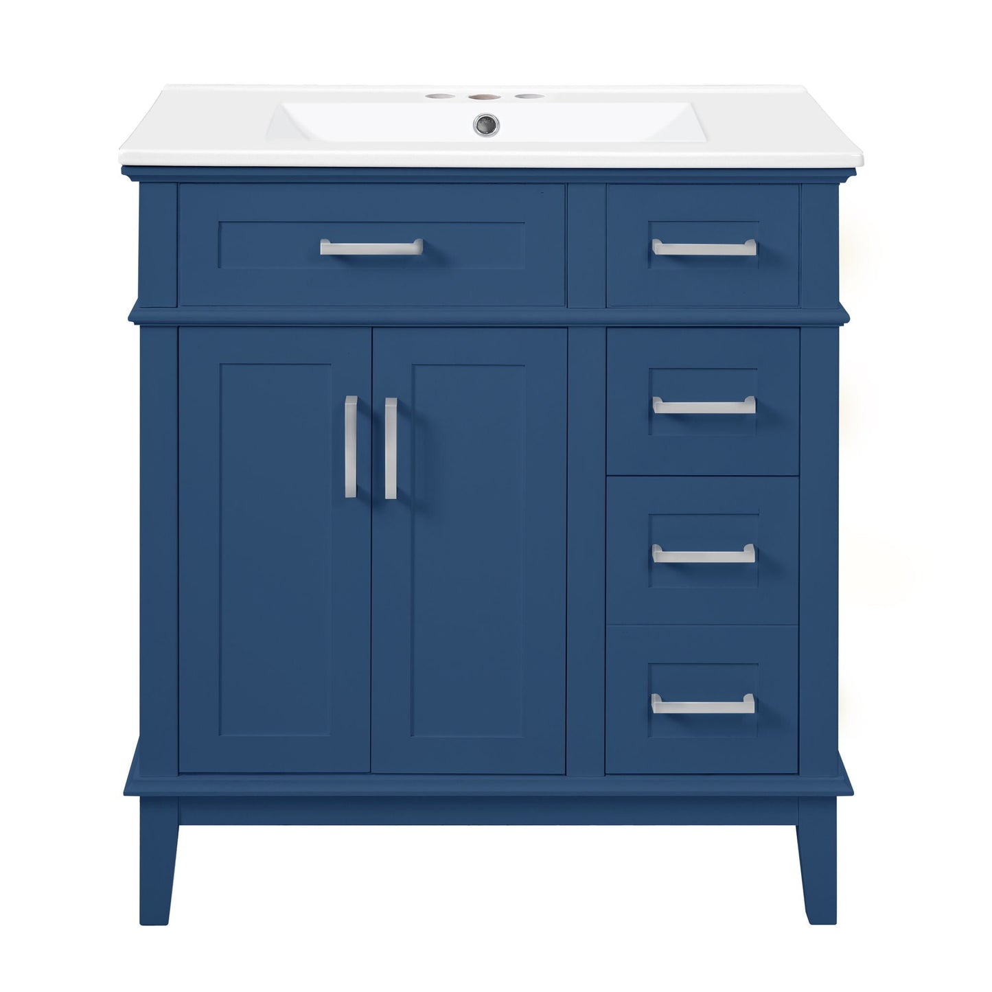 Modern Bathroom Vanity With Sink, Storage Cabinet, Soft Close Doors, Deep & Standard Drawers