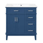 Modern Bathroom Vanity With Sink, Storage Cabinet, Soft Close Doors, Deep & Standard Drawers