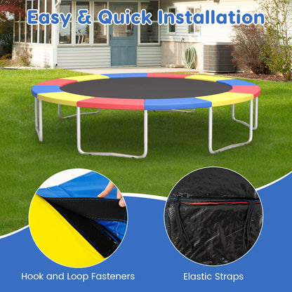 8-16 FT Trampoline Pad Replacement Safety Pad with Fixing Straps (Multicolor)