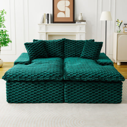 Double Chaise Lounge With Full Compressed Sponge