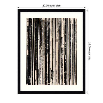 33 RPM Black and White by Robert Cadloff Framed Wall Art Print