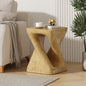 MGO Twisted Side Table | Wood-Look Texture, Indoor & Outdoor, No Assembly