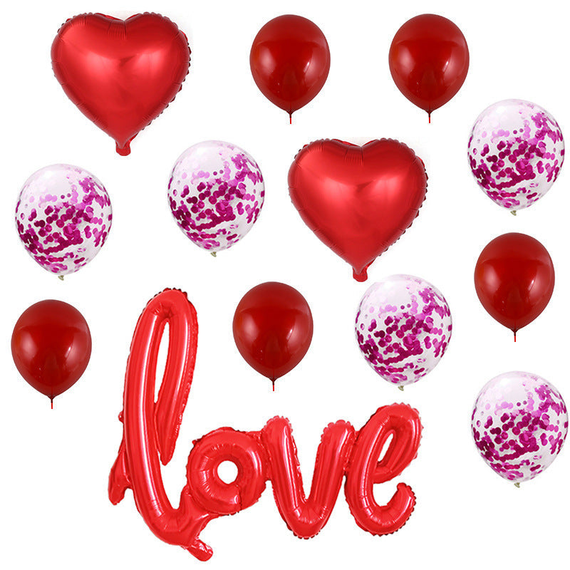 Large One-piece Love Confession Aluminum Film Balloon Valentine's Day