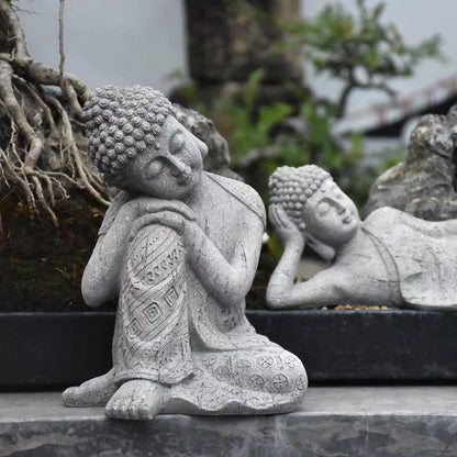 Resin Zen Buddha Garden Statue – Indoor & Outdoor Asian Home Decor
