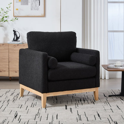 35.4" Wide Modern Farmhouse Performance Accent Chair