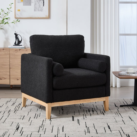 35.4" Wide Modern Farmhouse Performance Accent Chair
