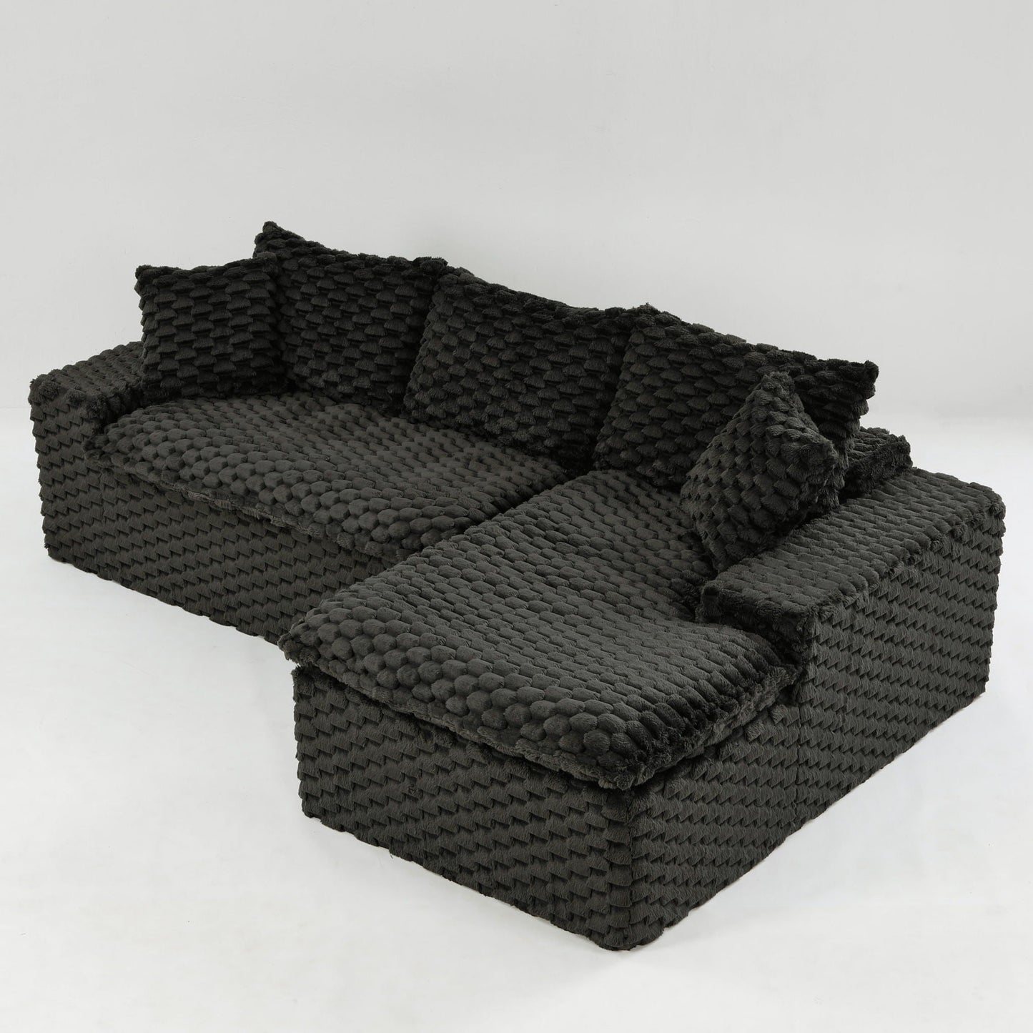 Modular Sofa, Convertible Twin Seat With Chaise Lounge