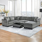 Sectional Sofa 111.8" U-Shaped Chenille Upholstered Couch