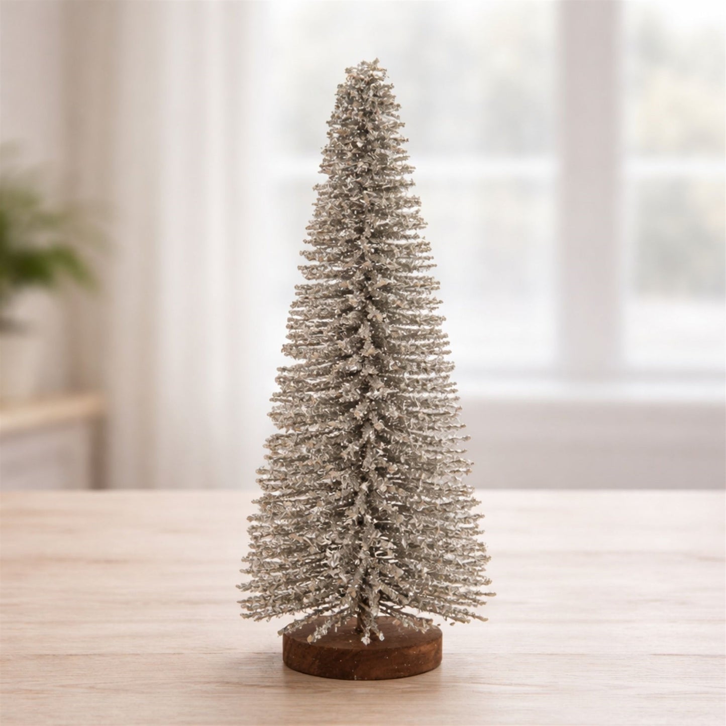 Glitter Iron Christmas Tree 17.5"H