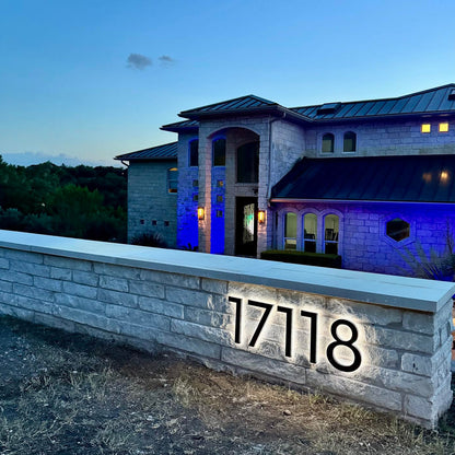 Backlit LED House Numbers – Custom Illuminated Address Numbers for Outdoor Use