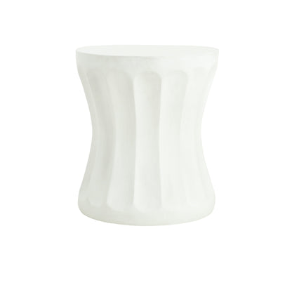 Outdoor Round Concrete Antique White Side Table