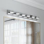 Modern Chrome LED Vanity Light Bar | 3/4/5/6-Light Bathroom Fixture over Mirror for Makeup & Daily Use