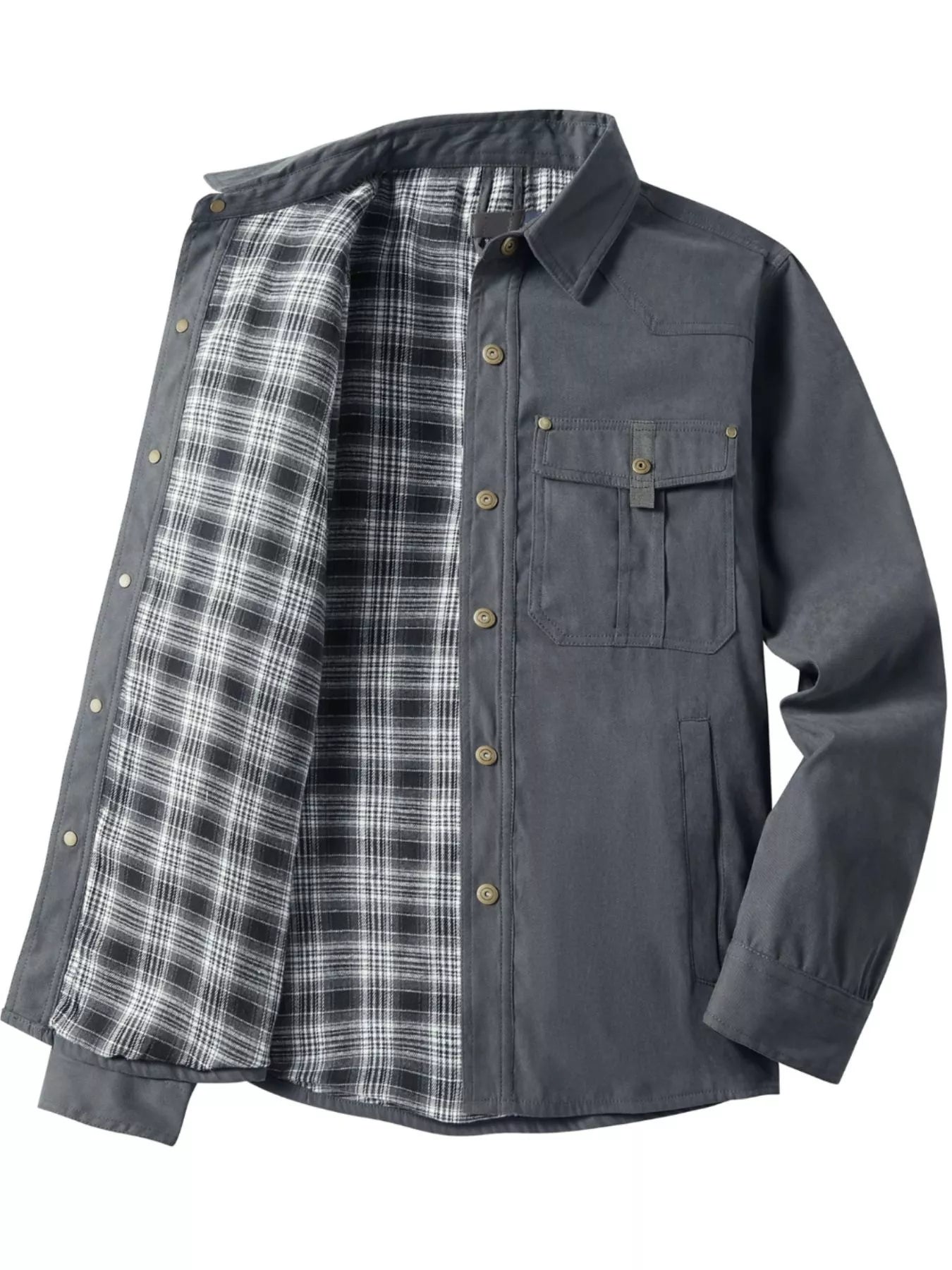 Men's Snap Down Long Sleeve Jacket