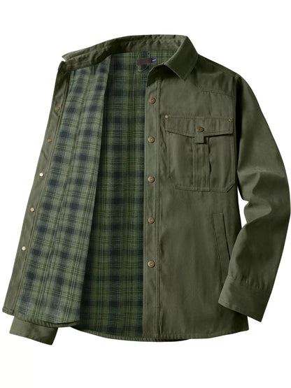 Men's Snap Down Long Sleeve Jacket