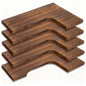 Rustic Corner Floating Shelves Set of 5 – Wall Mounted Wood Shelves