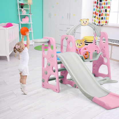 3 in 1 Toddler Climber and Swing Set Slide Playset