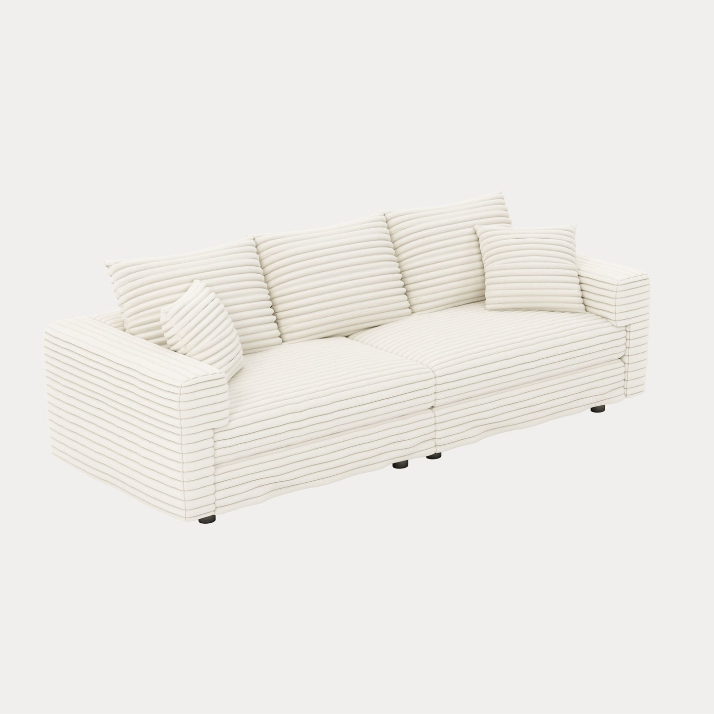 4 Seat Modern Comfy Upholstered Sofa Cloud Couch