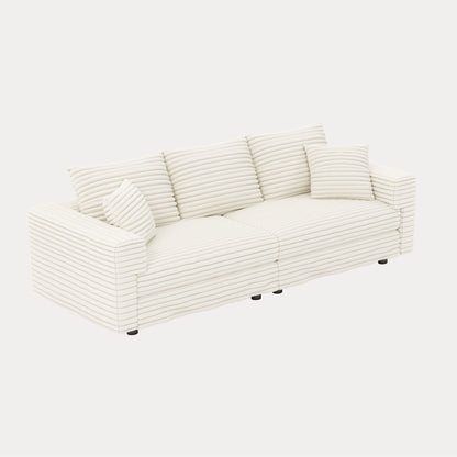 4 Seat Modern Comfy Upholstered Sofa Cloud Couch