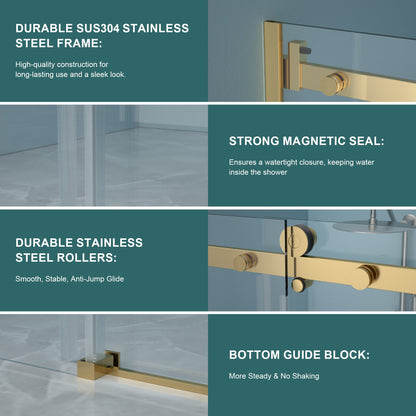 48"W x 76"H Single-Slide Shower Door