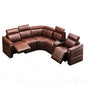 6 Piece Modular Sectional Sofa With 2 Cup Holders, Adjustable Recliners - Dark Brown