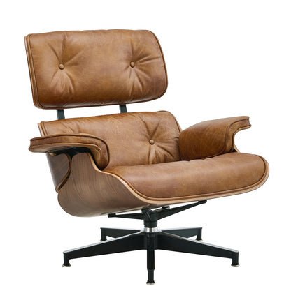 Luxury Lounge / Office Chair with Ottoman – Top Grain Leather