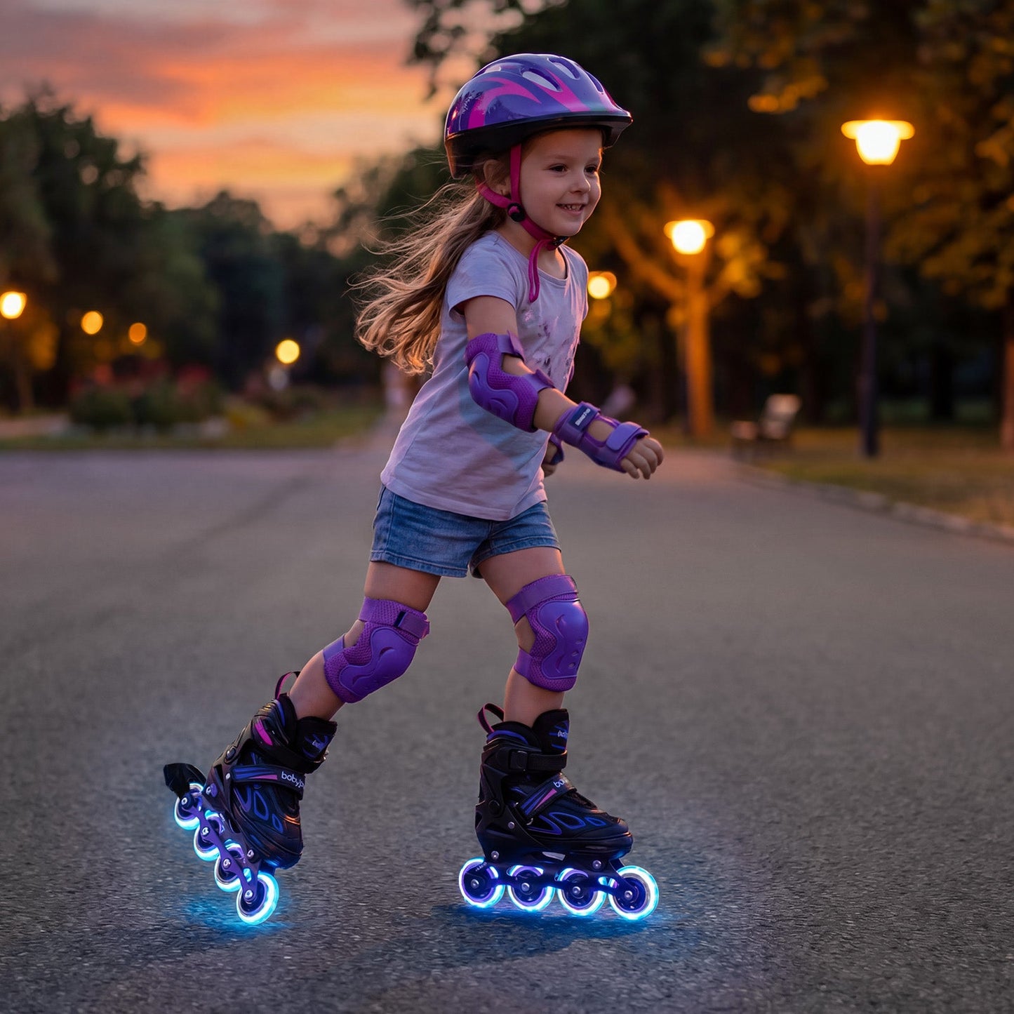 Adjustable Kids' Incline Skates for Boys Girls Ages 5-14