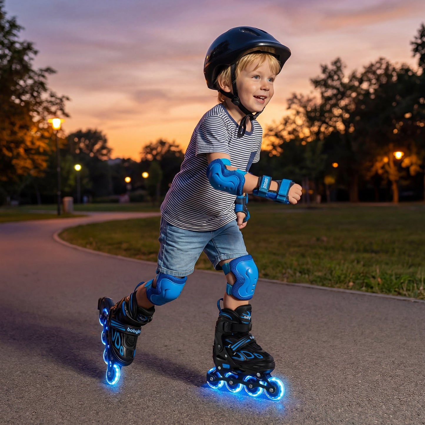 Adjustable Kids' Incline Skates for Boys Girls Ages 5-14